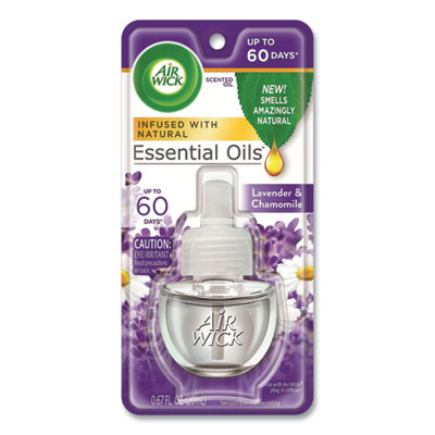 Air Wick Scented Oil Refill, Lavender and Chamomile, 0.67 oz, 8/Carton (78297CT)