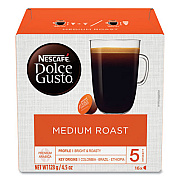 Dolce Gusto Coffee Capsules, Medium Roast, 12 oz, Capsule, 3/Carton (77319)