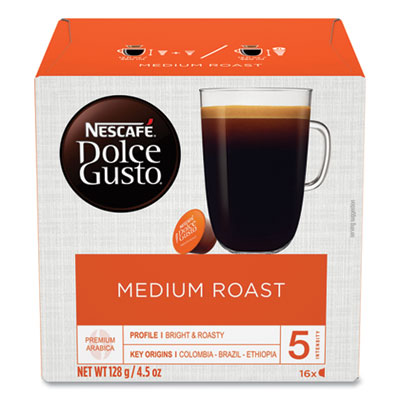 Dolce Gusto Coffee Capsules, Medium Roast, 12 oz, Capsule, 3/Carton (77319)
