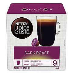 NESCAF Dolce Gusto Capsules, Dark Roast, 48/Carton (77317)