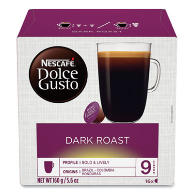 NESCAF Dolce Gusto Capsules, Dark Roast, 48/Carton (77317)