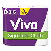 Viva Signature Cloth Choose-A-Sheet Kitchen Roll Paper Towels, 2-Ply, 11 x 5.9, White, 78 Sheets/Roll, 6 Roll/Pack, 4 Packs/Carton (53332)