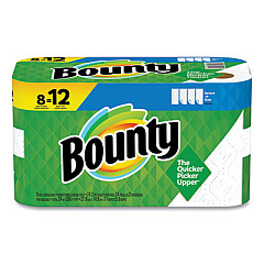 Bounty Select-a-Size Kitchen Roll Paper Towels, 2-Ply, 5.9 x 11, White, 74 Sheets/Single Plus Roll, 8 Rolls/Carton (65544)