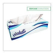 Windsoft Facial Tissue, 2 Ply, White, Pop-Up Box, 100 Sheets/Box, 6 Boxes/Pack (WIN2430)
