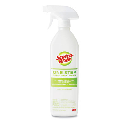 Scotch-Brite One Step Disinfectant and Cleaner, Light Fresh Scent, 28 oz Spray Bottle (SB1STPRTU)