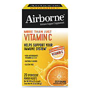 Airborne Immune Support Effervescent Powder On-The-Go Packs, Orange, 20 Count (90060)