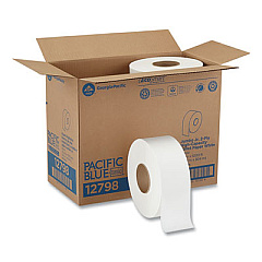 Georgia Pacific Professional envision Jumbo Jr. Bathroom Tissue Roll, Septic Safe, 2-Ply, 3.3" x 1,000 ft, White, 8 Rolls/Carton (12798)