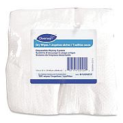 Diversey Dry Wipe Disposable Wiping System, 1-Ply, 12 x 12, Unscented, White, 100/Pack, 6 Packs/Carton (D1229237)