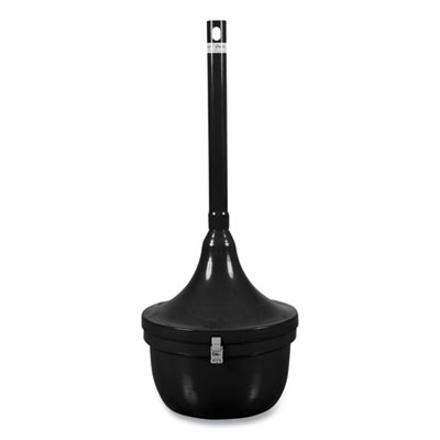 Ex-Cell SMOKERS' OASIS RECEPTACLE, ROUND, STEEL, 4.5 GAL, BLACK (SRS1 BLK)