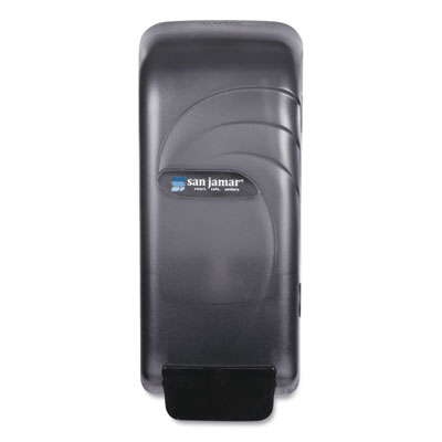 San Jamar Oceans Universal Liquid Soap Dispenser, 800 mL, 4.5 x 4.38 x 10.5, Black Pearl (S890TBK)