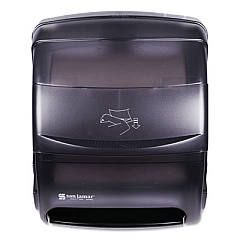 San Jamar Integra Lever Roll Towel Dispenser, 11.5 x 11.25 x 13.5, Black Pearl (T850TBK)