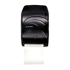 San Jamar Oceans Tear-N-Dry Electronic Touchless Roll Towel Dispenser, 11.75 x 9 x 15.5, Black Pearl (T1390TBK)