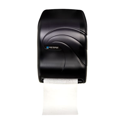 San Jamar Oceans Tear-N-Dry Electronic Touchless Roll Towel Dispenser, 11.75 x 9 x 15.5, Black Pearl (T1390TBK)
