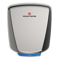 WORLD DRYER VERDEdri Hand Dryer, 120 V, 3.9 x 12.25 x 14.5, Brushed Stainless Steel (Q973A2)