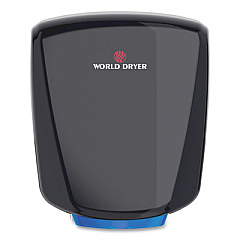 WORLD DRYER VERDEdri Hand Dryer, 120 V, 3.9 x 12.25 x 14.5, Black (Q162A2)