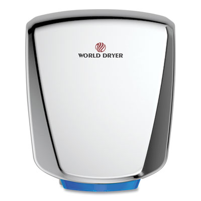 WORLD DRYER VERDEdri Hand Dryer, 120 V, 3.9 x 12.25 x 14.5, Polished Stainless Steel (Q972A2)