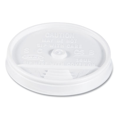 Dart Plastic Lids, Fits 12 oz to 24 oz Foam Cups, Vented, Translucent, 100/Pack, 10 Packs/Carton (16JL)