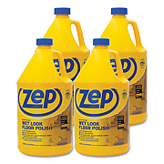 Zep Commercial Wet Look Floor Polish, 1 gal, 4/Carton (ZUWLFF128CT)