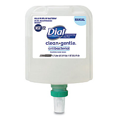 Dial Professional Clean+Gentle Antibacterial Foaming Hand Wash Refill for Dial 1700 Dispenser, Fragrance Free, 1.7 L, 3/Carton (32088CT)