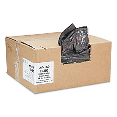 Classic LINEAR LOW-DENSITY CAN LINERS, 55-60 GAL, 0.9 MIL, 38" X 58", BLACK, 10 BAGS/ROLL, 10 ROLLS/CARTON (790196)