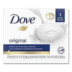 Dove White Beauty Bar, Light Scent, 3.17 oz, 12/Carton (04090CT)