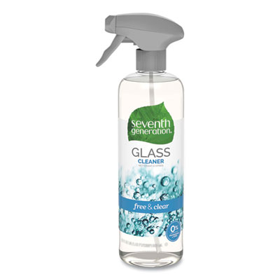 Seventh Generation Natural Glass and Surface Cleaner, Free and Clear/Unscented, 23 oz Trigger Spray Bottle (44711EA)