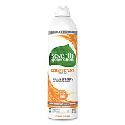 Seventh Generation Disinfectant Sprays, Fresh Citrus/Thyme, 13.9 oz, Spray Bottle, 8/Carton (22980)