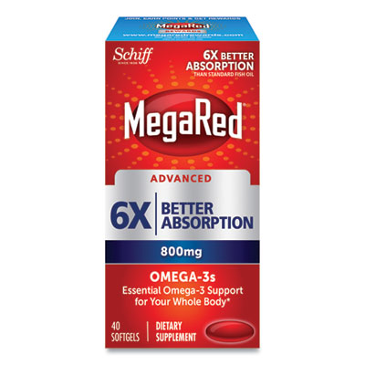 MegaRed Advanced 6X Absorption Omega, 800 mg, 40 Count (97412)