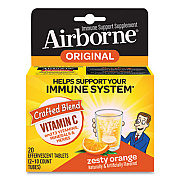 Airborne Immune Support Effervescent Tablet, Zesty Orange, 20 Count (96298)