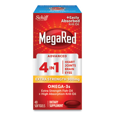 MegaRed Advanced 4-in-1 Omega-3 Softgel, 900 mg, 40 Count (96399)