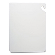 San Jamar Cut-N-Carry Color Cutting Boards, Plastic, 20 x 15 x 0.5, White (CB152012WH)