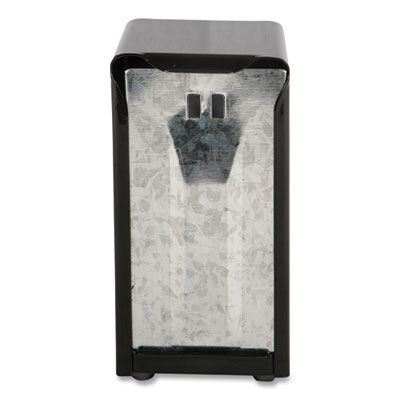 San Jamar Tabletop Napkin Dispenser, Tall Fold, 3.75 x 4 x 7.5, Black (H900BK)