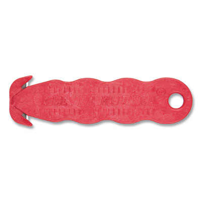 San Jamar Klever Kutter Safety Cutter, 3 Razor Blades, 1" Blade, 4" Plastic Handle, Red (KK403)