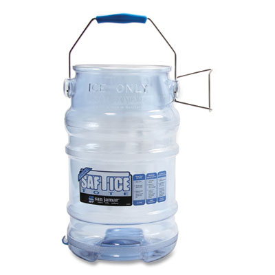San Jamar Saf-T-Ice Tote, 6 gal, Transparent Blue (SI6000)