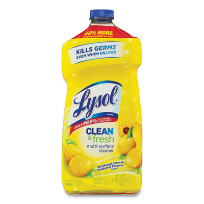 LYSOL Brand Clean and Fresh Multi-Surface Cleaner, Sparkling Lemon and Sunflower Essence Scent, 40 oz Bottle (78626EA)