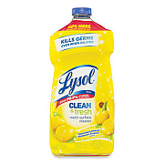 LYSOL Brand Clean and Fresh Multi-Surface Cleaner, Sparkling Lemon and Sunflower Essence, 40 oz Bottle, 9/Carton (78626CT)