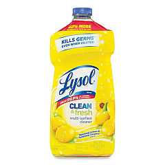 LYSOL Brand Clean and Fresh Multi-Surface Cleaner, Sparkling Lemon and Sunflower Essence, 40 oz Bottle, 9/Carton (78626CT)