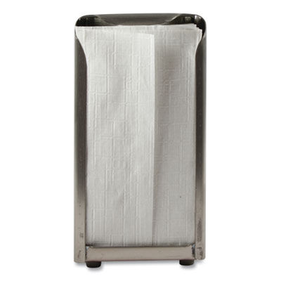 San Jamar Tabletop Napkin Dispenser, Tall Fold, 3.75 x 4 x 7.5, Chrome (H900X)
