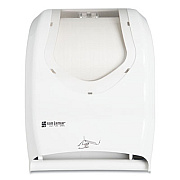 San Jamar Smart System with iQ Sensor Towel Dispenser, 16.5 x 9.75 x 12, White/Clear (T1470WHCL)