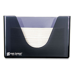San Jamar Countertop Folded Towel Dispenser, 11 x 4.38 x 7, Black Pearl (T1720TBK)