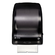San Jamar Simplicity Mechanical Roll Towel Dispenser, 15.25 x 13 x 10.25, Black (T7400TBK)