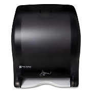 San Jamar Smart Essence Electronic Roll Towel Dispenser, 11.88 x 9.1 x 14.4, Black (T8400TBK)