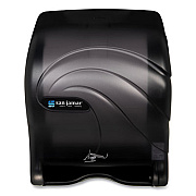 San Jamar Oceans Smart Essence Electronic Roll Towel Dispenser, 11.88 x 9.1 x 14.4, Black (T8490TBK)