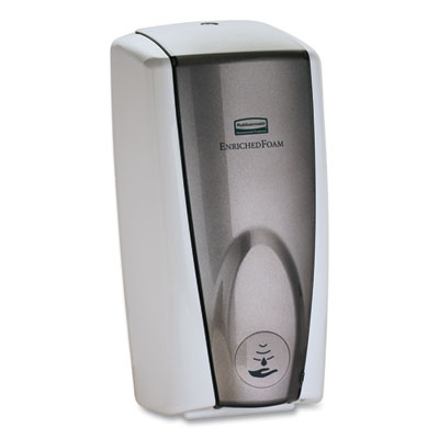 Rubbermaid Commercial AutoFoam Touch-Free Dispenser, 1,100 mL, 5.18 x 5.25 x 10.86, White/Gray Pearl (750140CT)