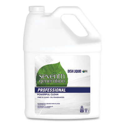 Seventh Generation Professional Dishwashing Liquid, Free and Clear, 1 gal Bottle, 2/Carton (44944CT)