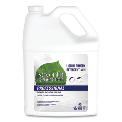 Seventh Generation Professional Liquid Laundry Detergent, Free and Clear Scent, 1 gal Bottle (44891EA)