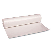 Boardwalk Recycled Low-Density Polyethylene Can Liners, 56 gal, 1.4 mil, 43" x 47", Clear, Perforated, 10 Bags/Roll, 10 Rolls/Carton (536)