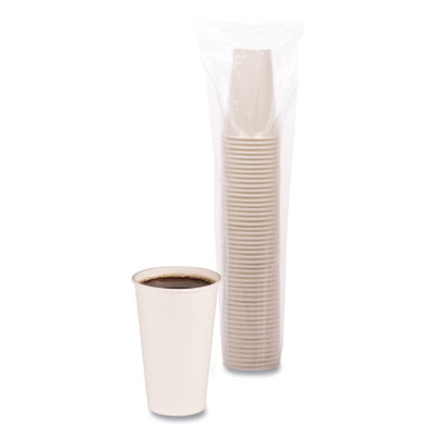 Boardwalk Paper Hot Cups, 16 oz, White, 50/Sleeve, 20 Sleeves/Carton (WHT16HCUP)