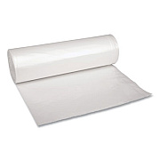 Boardwalk Recycled Low-Density Polyethylene Can Liners, 45 gal, 1.4 mil, 40" x 46", Clear, Perforated, 10 Bags/Roll, 10 Rolls/Carton (535)