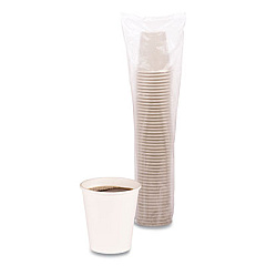 Boardwalk Paper Hot Cups, 10 oz, White, 50/Sleeve, 20 Sleeves/Carton (WHT10HCUP)